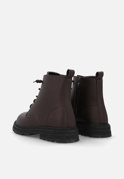 Pop Candy - Lace-up boots - dark chocolate