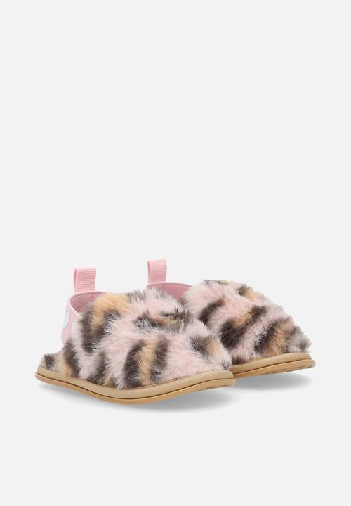 Pop Candy - Ankle strap slippers - pink leopard print
