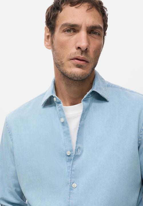 MANGO - Shirt Denim - Light Denim
