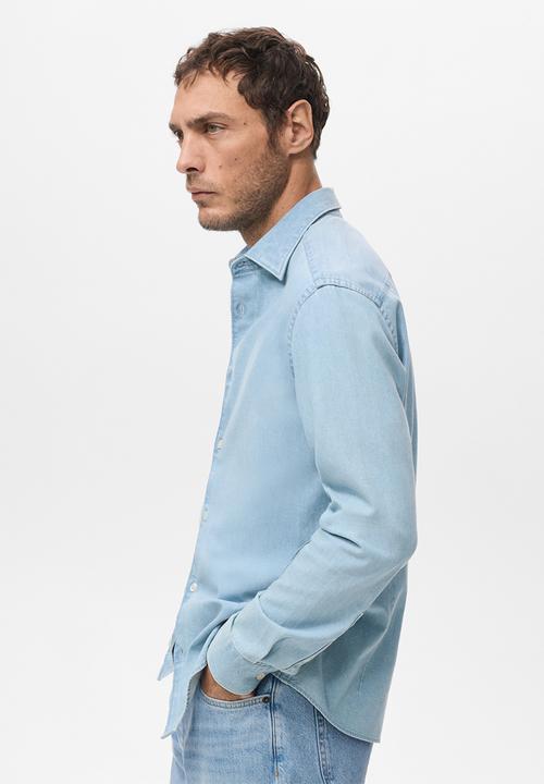 MANGO - Shirt Denim - Light Denim