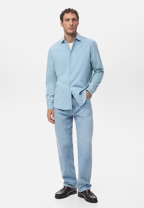 MANGO - Shirt Denim - Light Denim
