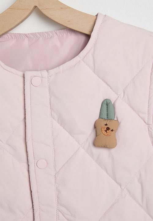 Pop Candy - Diamond quilted vest - light pink
