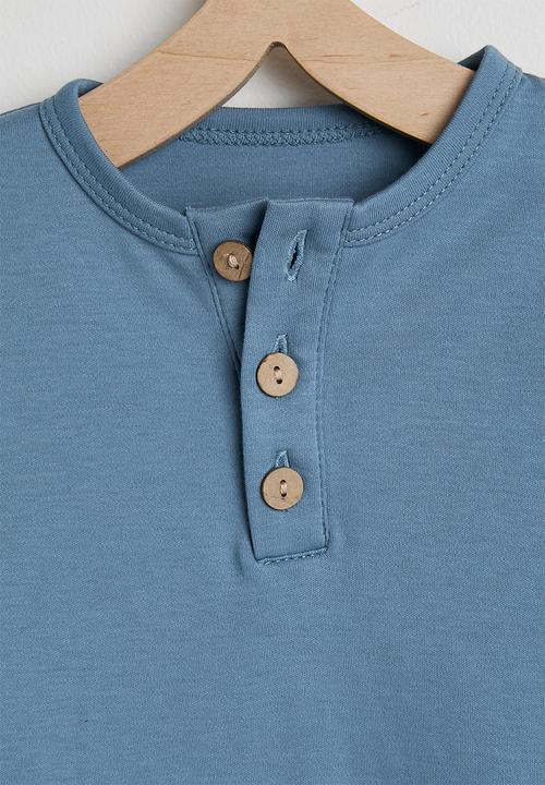 Pop Candy - Henley-style romper - blue