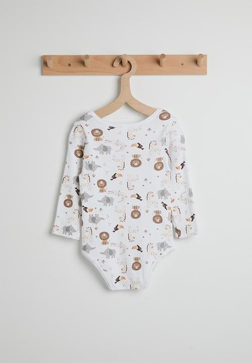 Pop Candy - Animal aop bodysuit - white