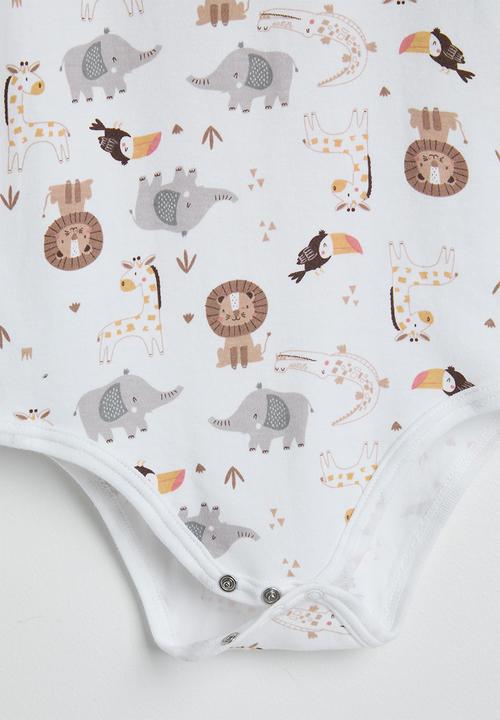 Pop Candy - Animal aop bodysuit - white