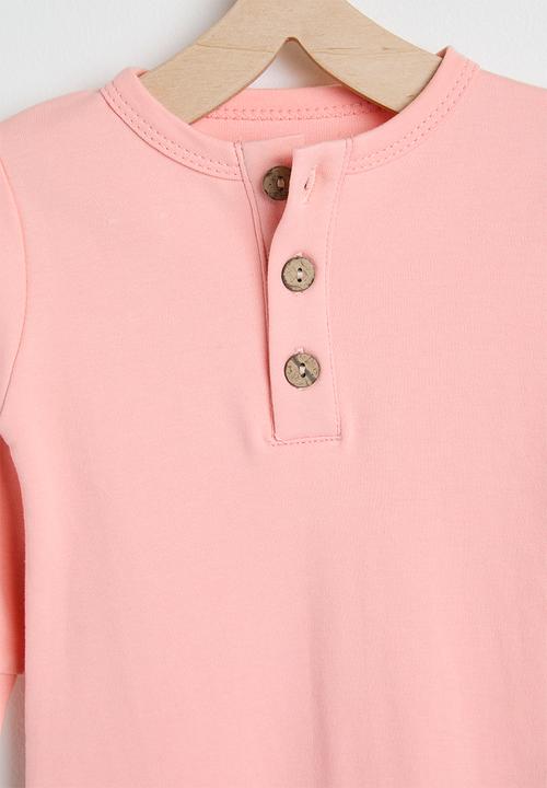 Pop Candy - Henley-style romper - pink