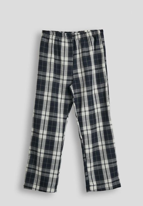 Pop Candy - Tee & flannel pants pj set - navy