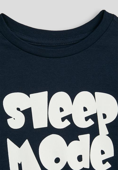 Pop Candy - Tee & flannel pants pj set - navy