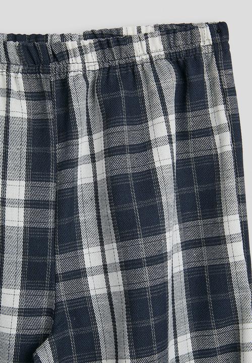Pop Candy - Tee & flannel pants pj set - navy
