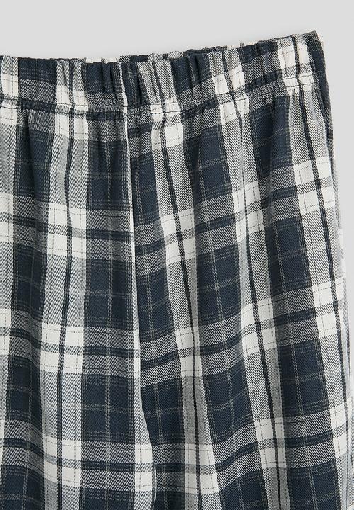 Pop Candy - Tee & flannel pants pj set - navy/check