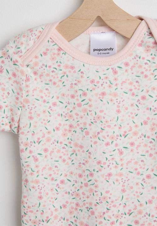 Pop Candy - Ditsy floral body vest & headband - aop/pink
