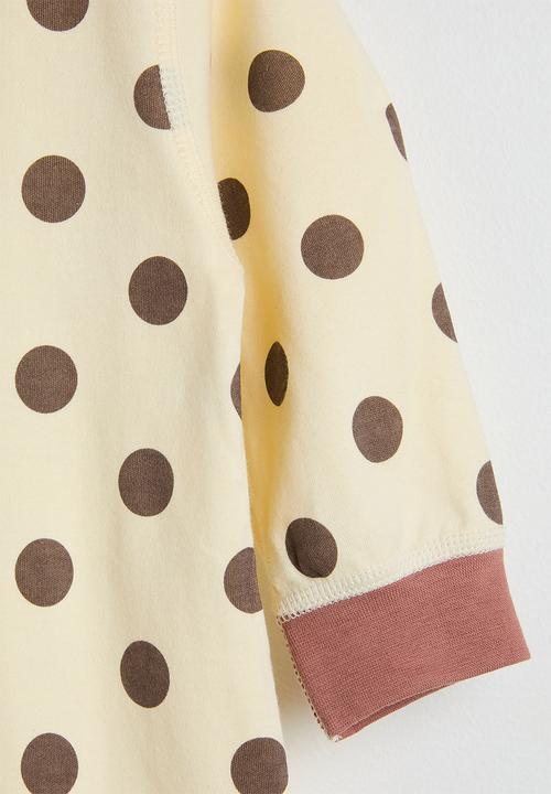 Pop Candy - Polka dot printed romper - cream/brown