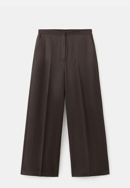 MANGO - Trousers fluid - dark brown