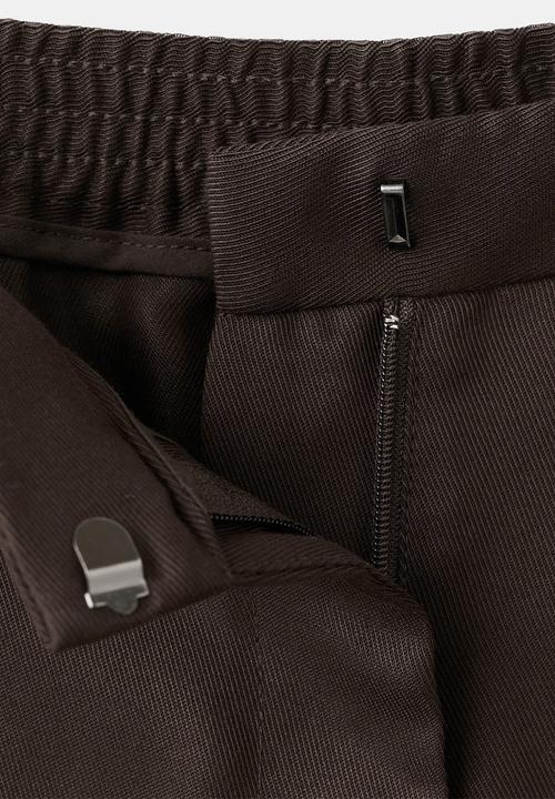 MANGO - Trousers fluid - dark brown