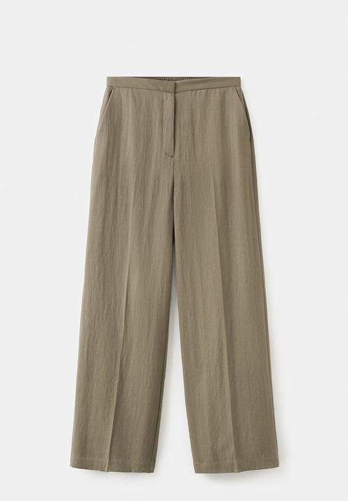 MANGO - Trousers fluid - khaki