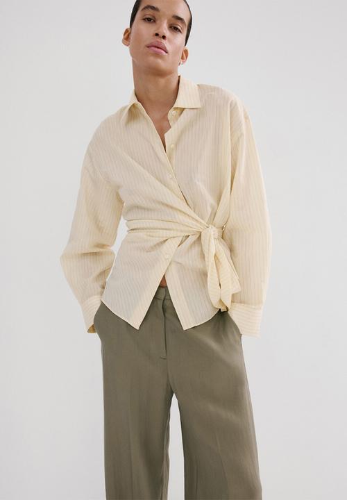 MANGO - Trousers fluid - khaki