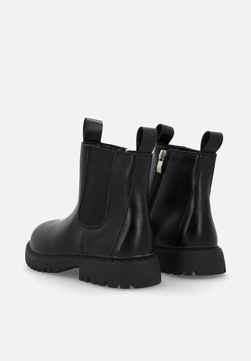 Pop Candy - Lug-sole chelsea boots - black