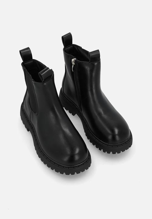 Pop Candy - Lug-sole chelsea boots - black