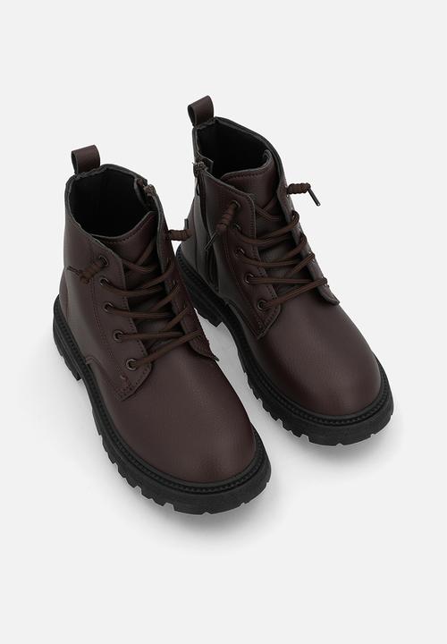 Pop Candy - Lace-up boots - dark chocolate