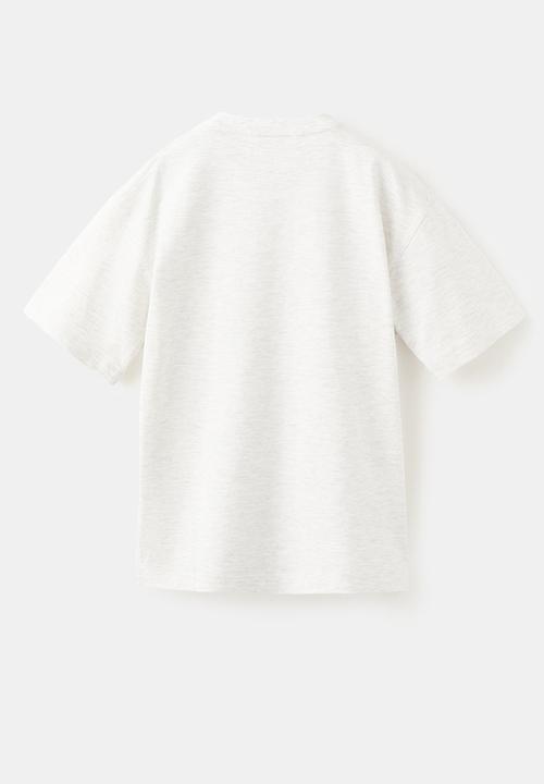 MANGO - T-Shirt FUNPLUS - Light Heather Grey