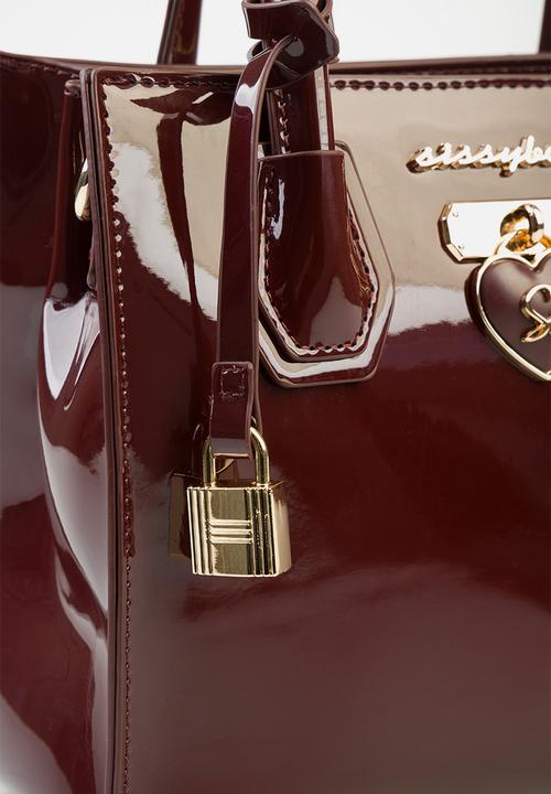 SISSY BOY - Miriam Medi Tote Patent - Burgundy