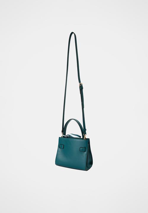 Forever New - Serin small lock top handle bag in crystal teal