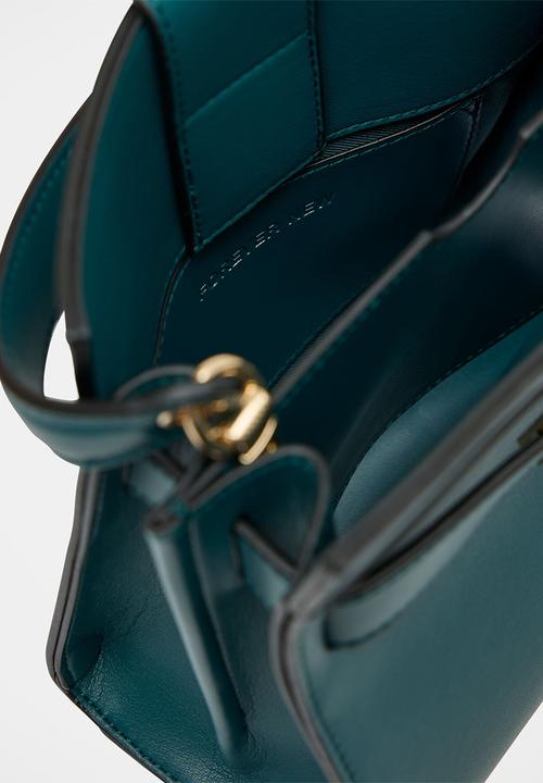 Forever New - Serin small lock top handle bag in crystal teal
