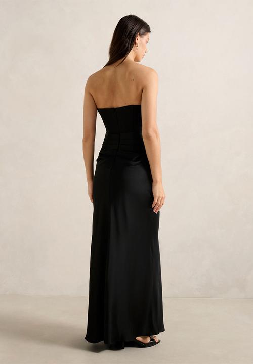 Forever New - Isra Drape Strapless Maxi Dress in Black