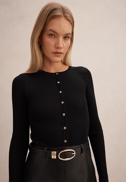 Forever New - Palmer Pu Mixed Mini Dress in Black
