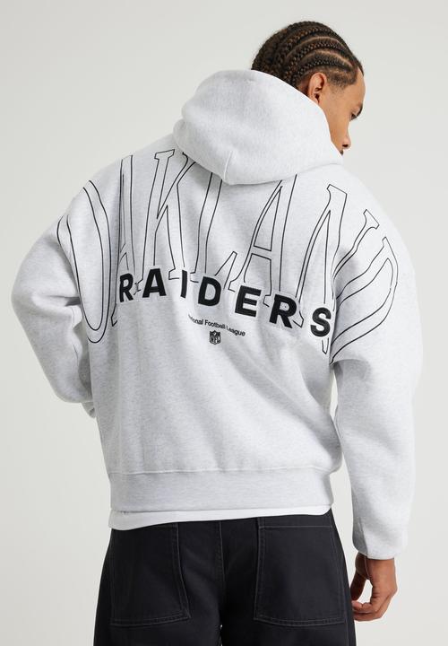 Factorie - Nfl Hoodie - Lcn Nfl Silver Marle/Raiders Outline