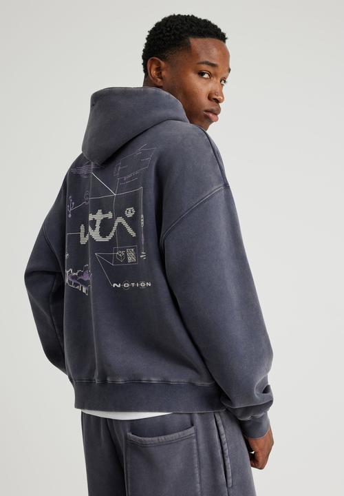 Factorie - Notion Hoodie - Ntn Washed Navy Blazer/Schematics
