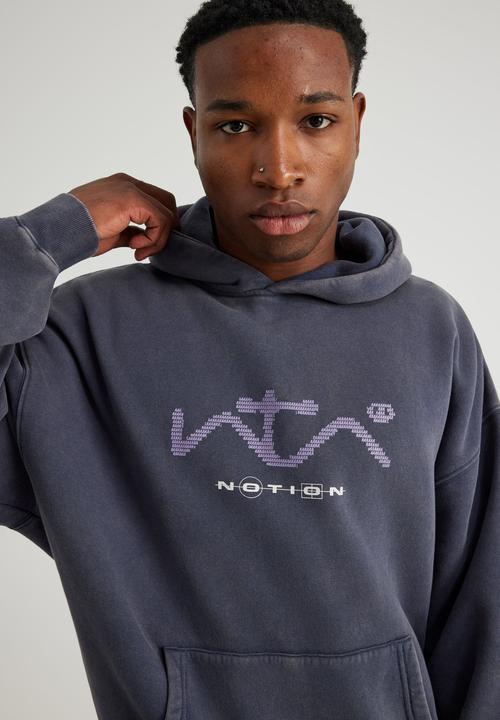 Factorie - Notion Hoodie - Ntn Washed Navy Blazer/Schematics