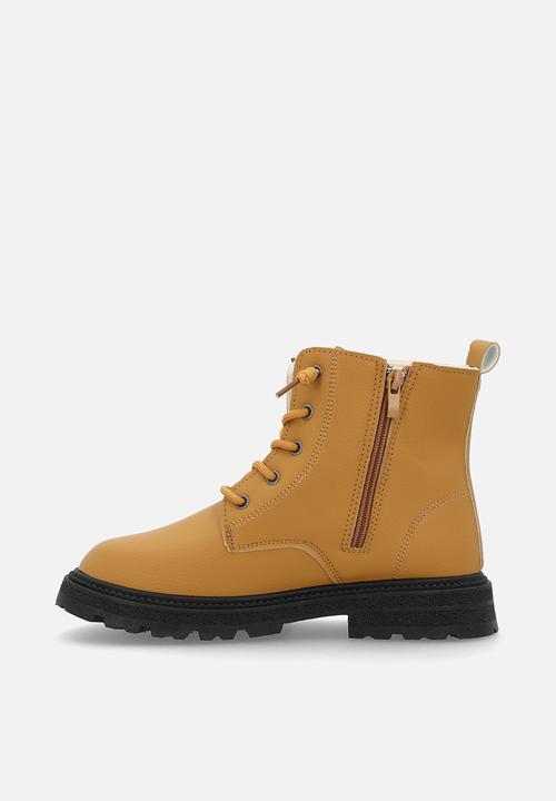 Pop Candy - Lace-up boots - tan brown