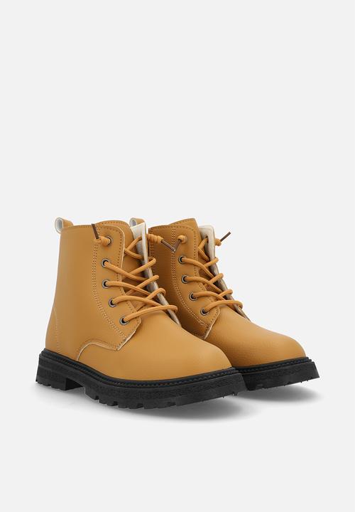 Pop Candy - Lace-up boots - tan brown
