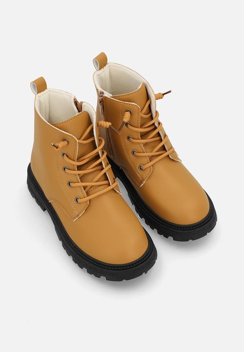 Pop Candy - Lace-up boots - tan brown