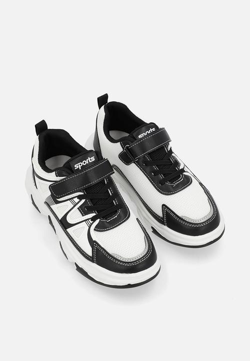 Pop Candy - Low tops with adjustable fasteners - black
