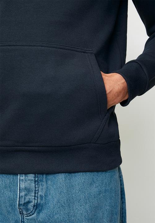 Brave Soul - Blank  Essential Hoody Overhead - Navy