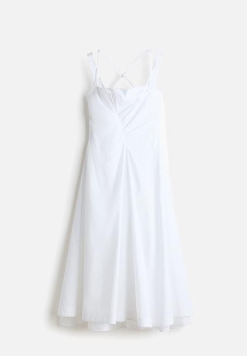 H&M - H&M Studio: Layered poplin dress - white