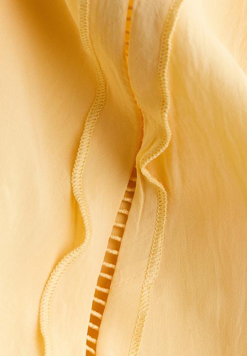 H&M - H&M Studio: Ruffled open-back dress - yellow