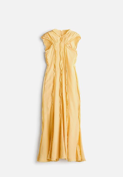 H&M - H&M Studio: Ruffled open-back dress - yellow