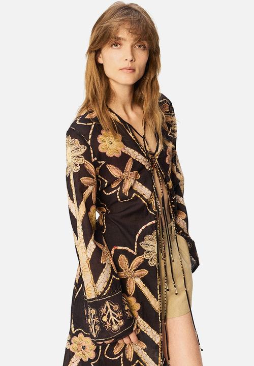 embroidered kaftan dress h&m Hm Ruffle Kaftan Dress