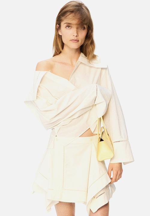 H&M - H&M Studio: Draped-panel wrap skirt - cream
