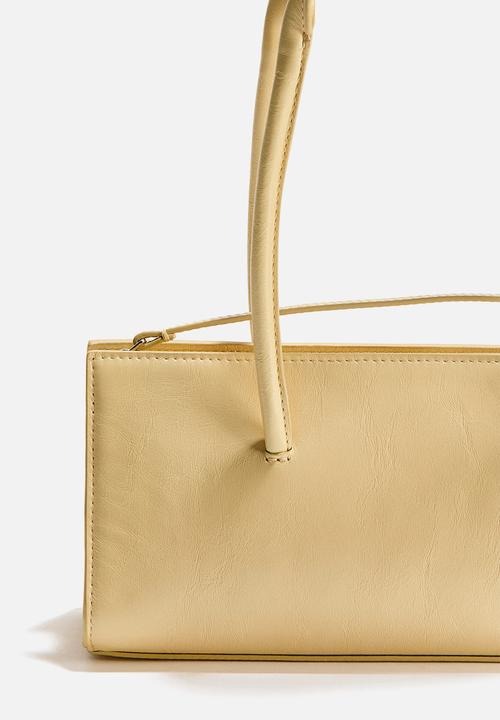 H&M - H&M Studio: Small leather shoulder bag - light yellow