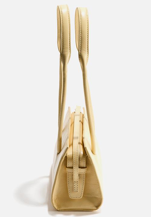 H&M - H&M Studio: Small leather shoulder bag - light yellow