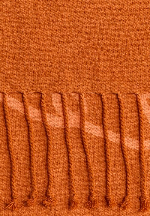 H&M - H&M Studio: Fringed cotton beach towel - orange/sunflower