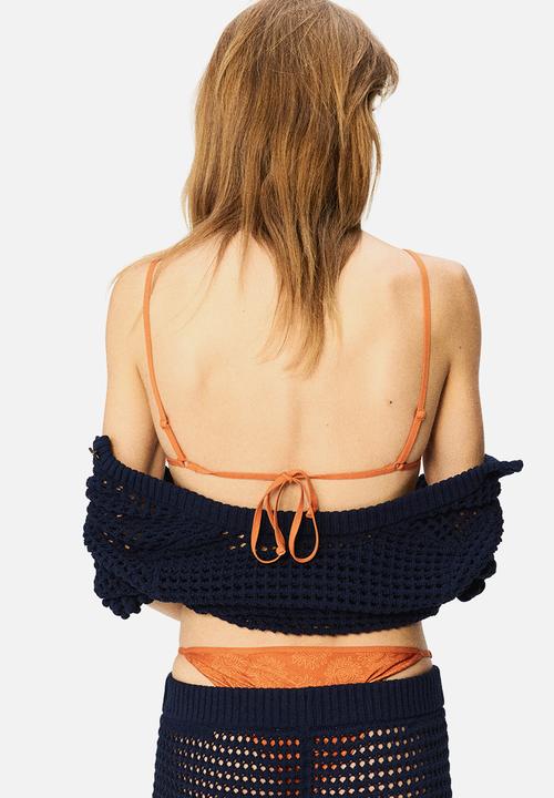H&M - H&M Studio: Printed bikini bottoms - orange/sunflowers