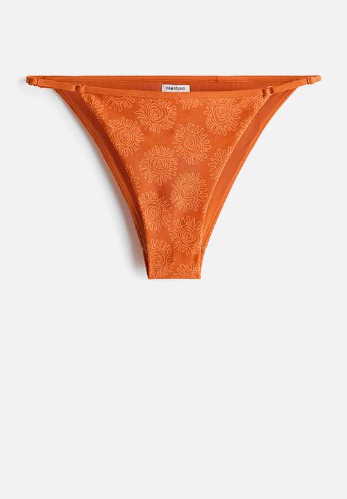 H&M - H&M Studio: Printed bikini bottoms - orange/sunflowers