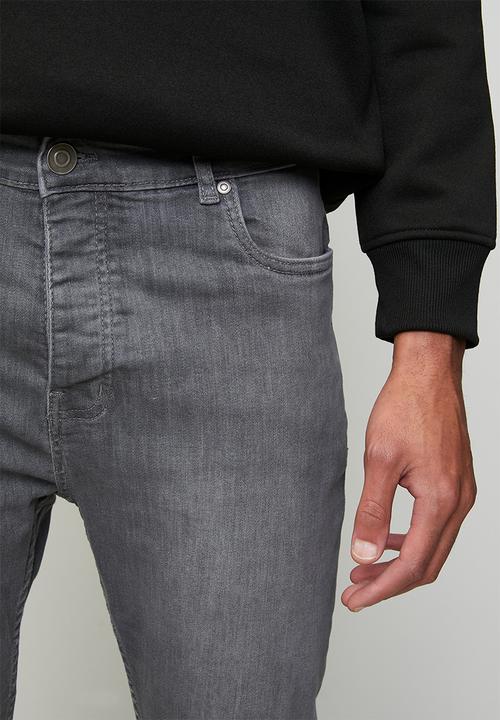 Brave Soul - Denim Skinny Fit Jean - Grey Reg Length