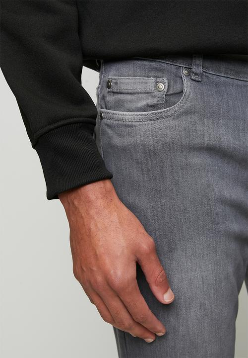 Brave Soul - Denim Skinny Fit Jean - Grey Reg Length