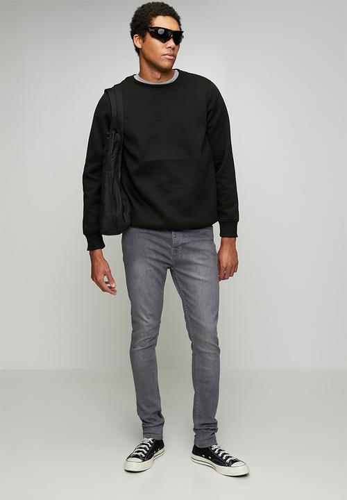 Brave Soul - Denim Skinny Fit Jean - Grey Reg Length